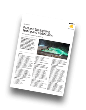 Pool and Spa Lighting Testing and Certification | Fact Sheet