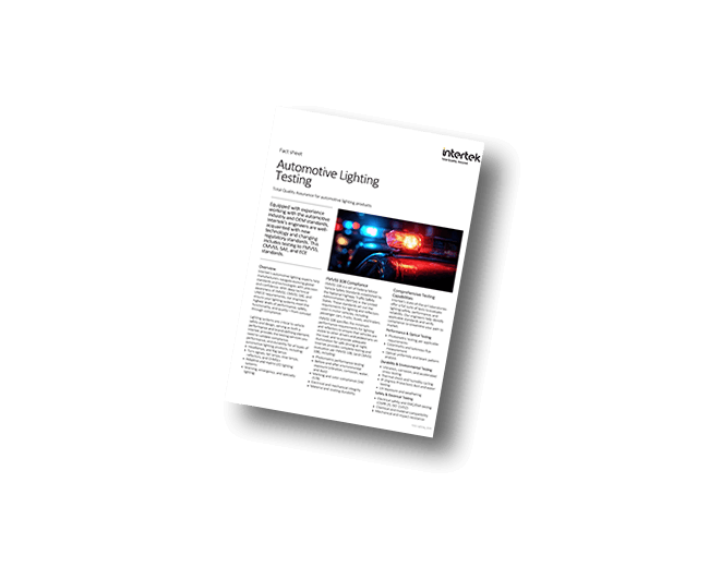 Automotive Lighting Testing | Fact Sheet
