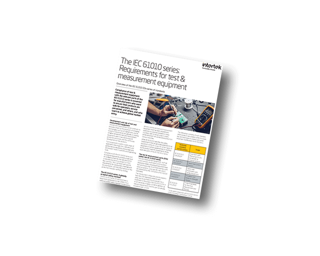 The IEC 61010 Series: Requirements for Test & Measurement Equipment | Fact Sheet