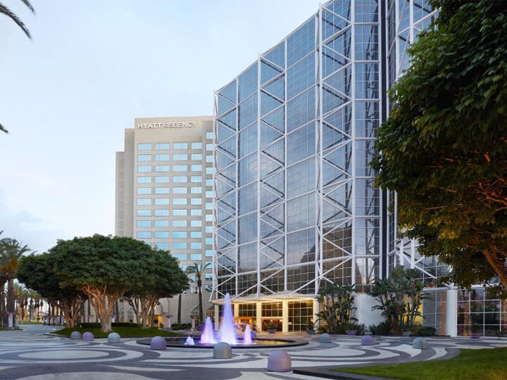 street view of the Hyatt Regency Orange County in Garden Grove, CA